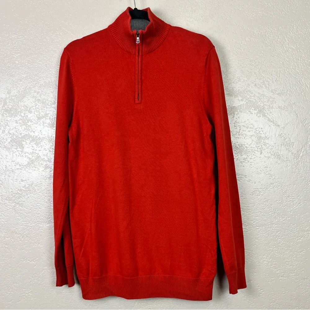 5 for $30 Old Navy Sweatshirt Sweater Pullover Quarter Zip Red Mens‎ Size M